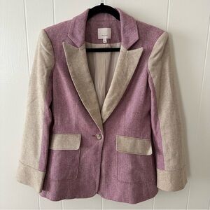 Cinq à Sept Lana Blazer Jacket Sz 2 Pink Cream Office Preppy